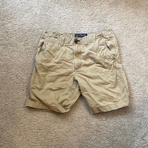 American Eagle Mens Tan Classic Fit Khaki Shorts Waist 33